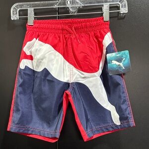 Puma Elastic waist, drawcord,mesh panty lined,Puma logo front, swim trunks